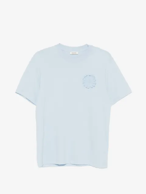 SANDRO cotton crochet flower T-shirt