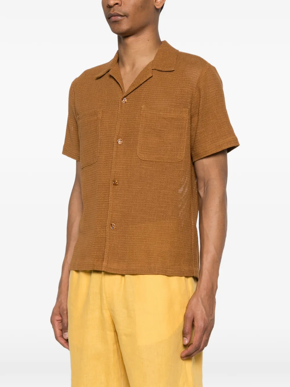  Sandro Pocket Short-sleeve Shirt - Brown 