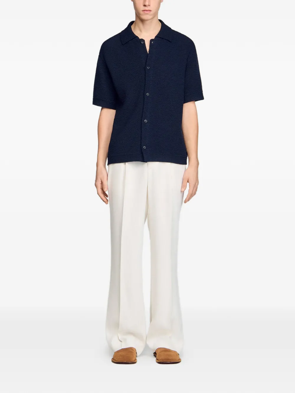  Sandro Camisa Con Botones - Azul 