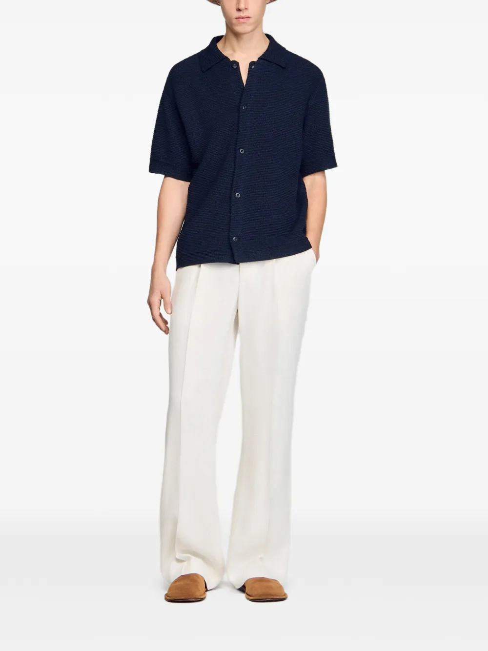  Sandro Camisa Con Botones - Azul 