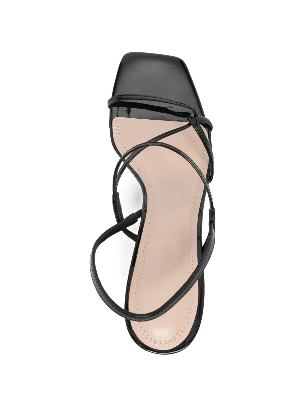 SANDRO Sandalen met blokhak en glitter Zwart