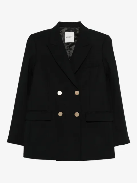 SANDRO blazer de lana con doble botonadura