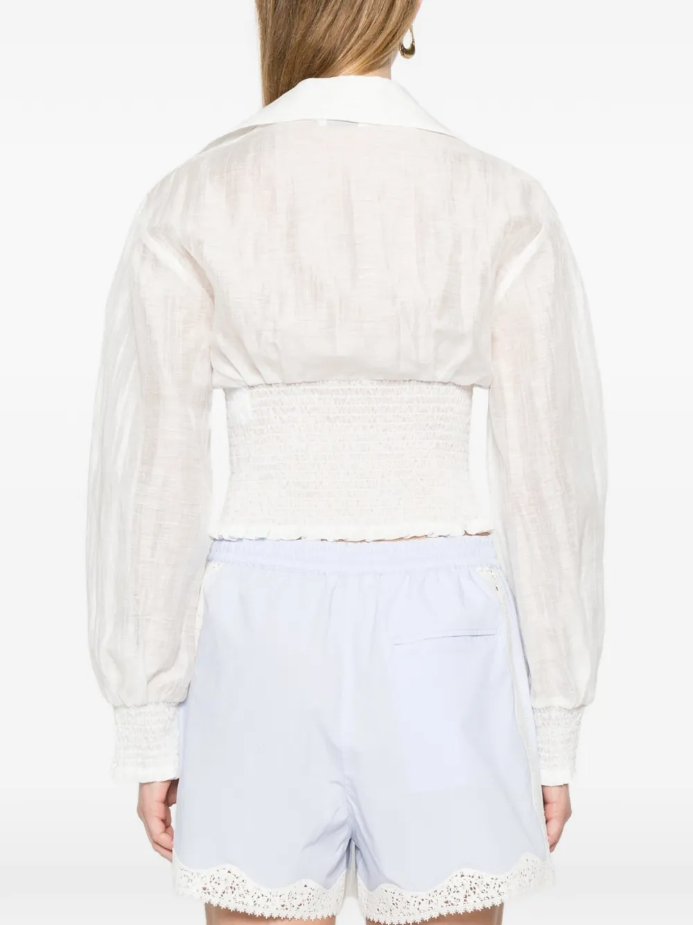 Smocked Linen Shirt