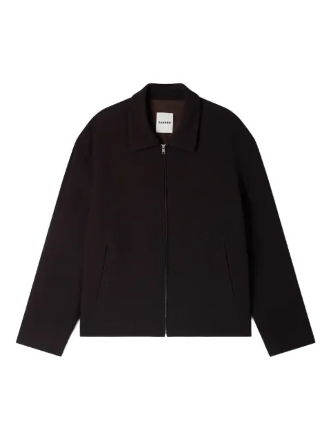 SANDRO embossed zip jacket