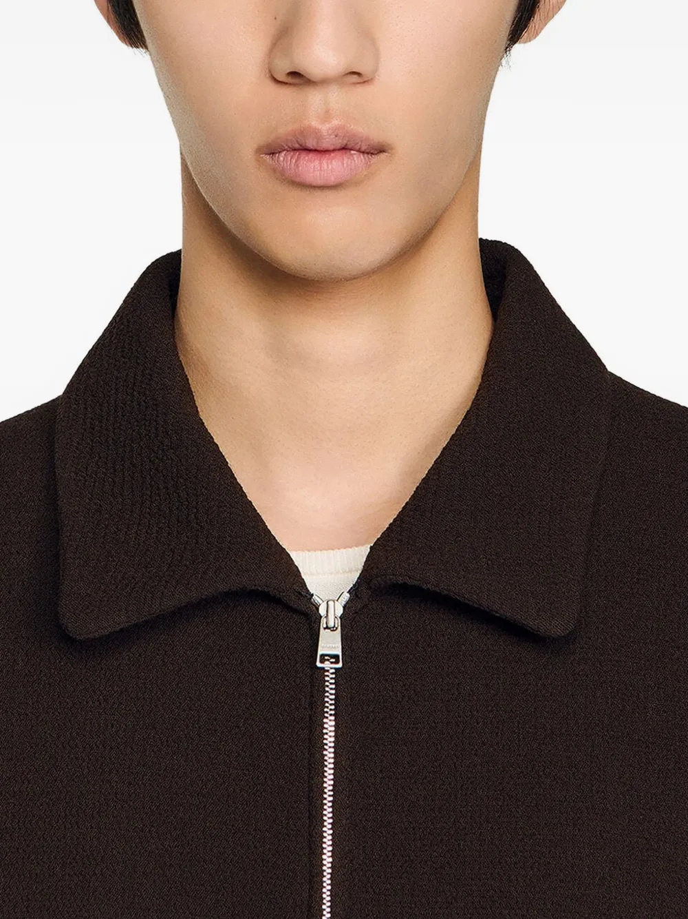 SANDRO ジップアップ ジャケット | ブラウン | FARFETCH JP