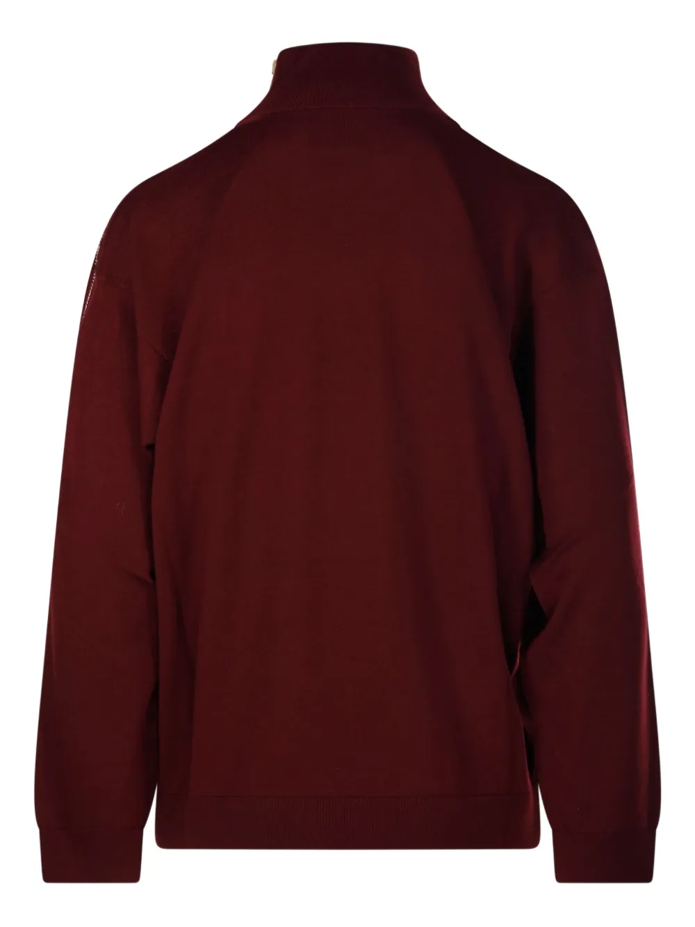  Nude Side Zip Turtleneck Sweater - Red 