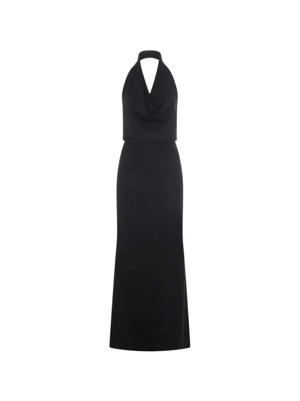 Aya Muse halterneck cowl dress - Nero