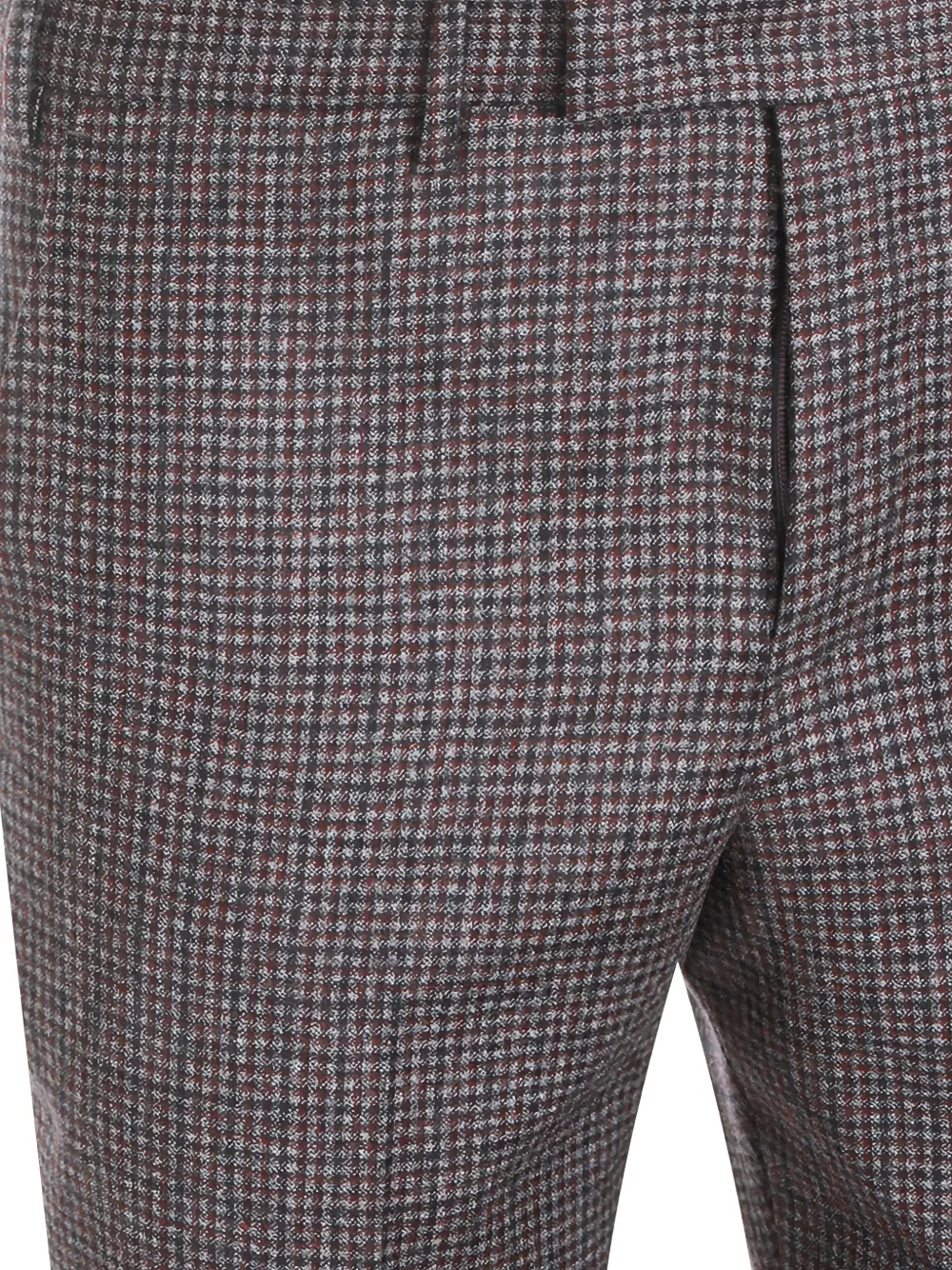 PT Torino cuffed check trousers - Grijs