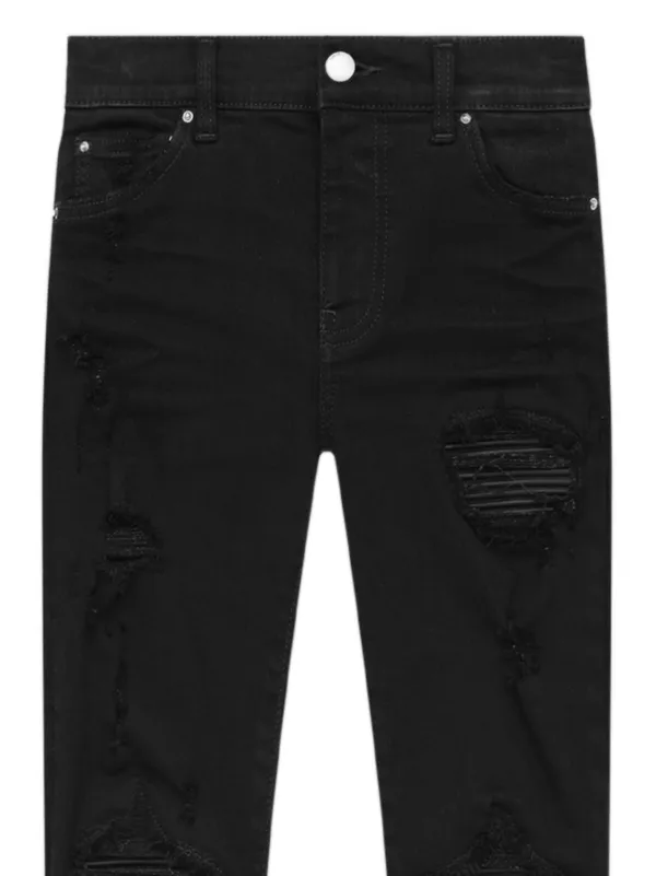 AMIRI ブラック ダメージ ジーンズ mx1 28size AMIRI KIDS MX1 ダメージ ジーンズ | ブラック | FARFETCH JP