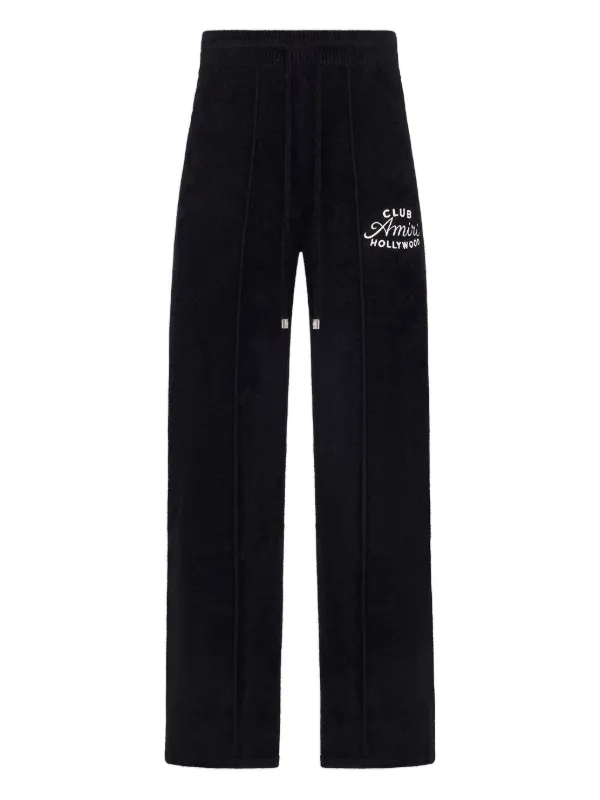 Amiri Club Logo Drawstring Track Pants in Black