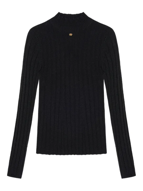 Amiri Ribbed Top in Black