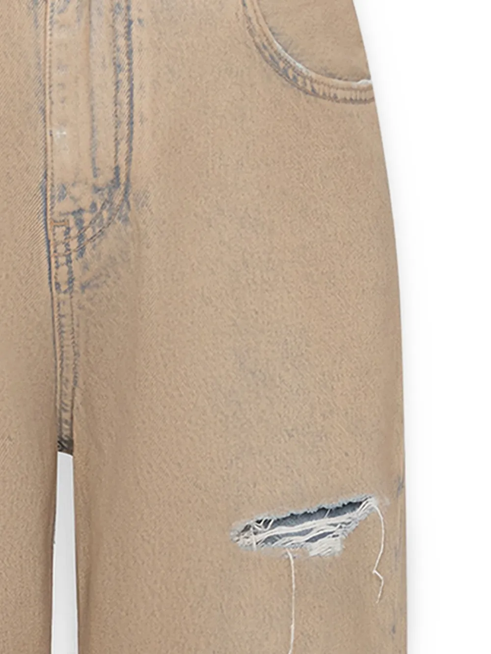 AMIRI Gerafelde jeans Beige