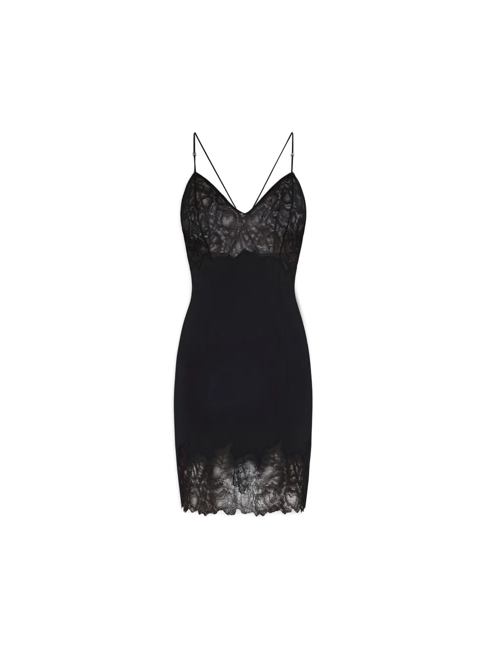AMIRI Marble lace mini dress - Zwart