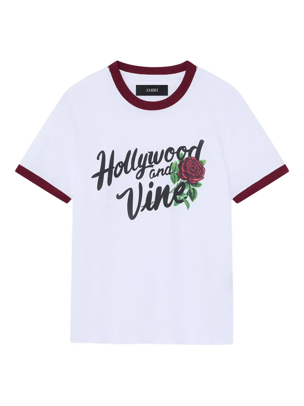 Amiri Rose Ringer T-shirt In White