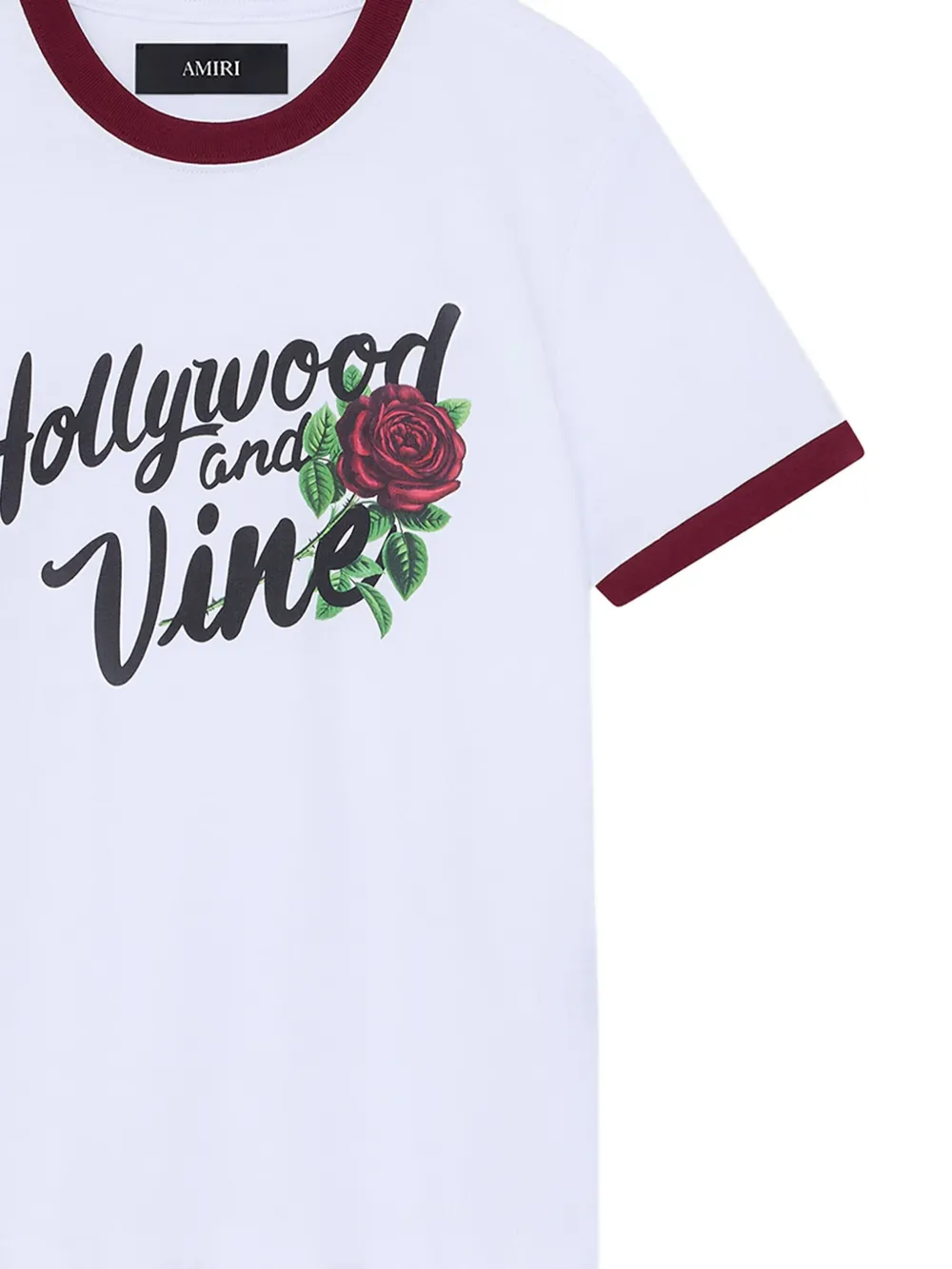 AMIRI Rose Ringer T-shirt Wit