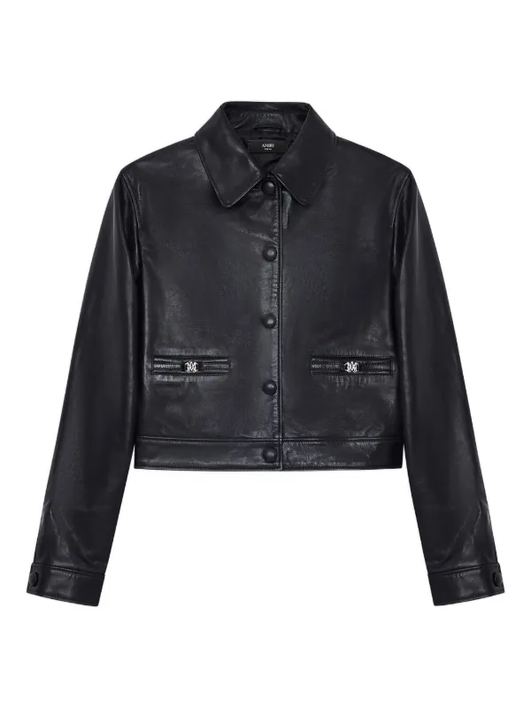 AMIRI レザージャケット | ブラック | FARFETCH JP