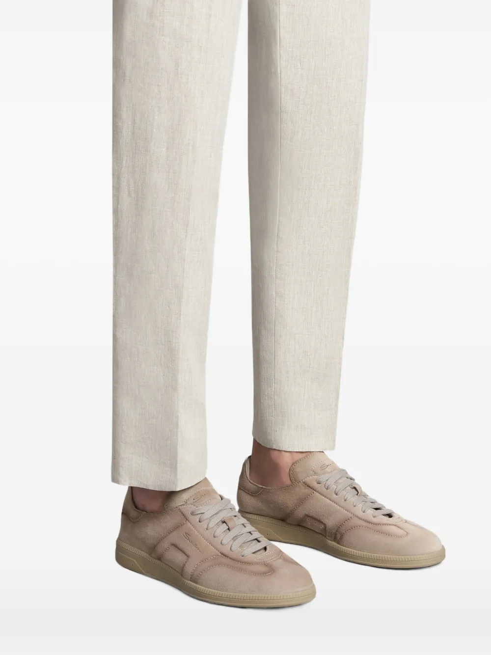 Santoni DBS Oly suède sneakers Beige