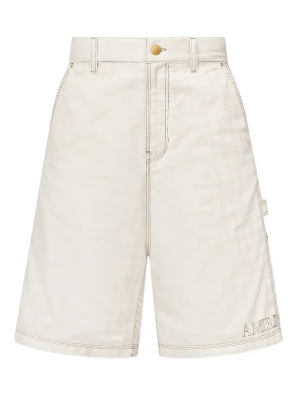 Amiri MA Quad Monogram Shorts in Neutrals
