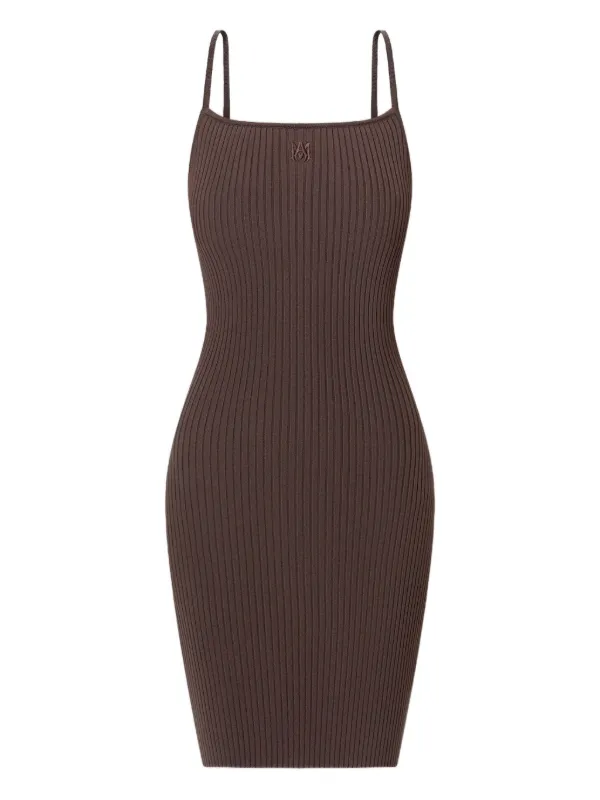 Amiri Tank Mini Dress in Brown