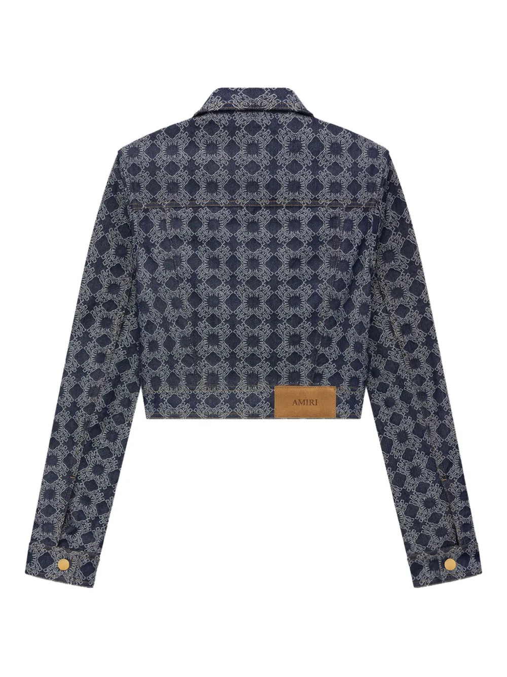  Amiri Ma Quad Patterned Zip-up Denim Jacket - Blue 