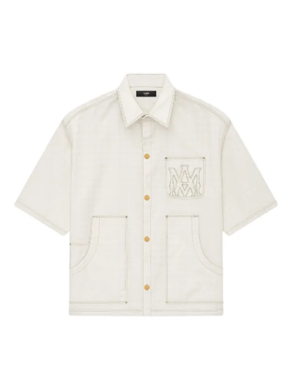 Amiri Pocket MA Quad Work Shirt in White