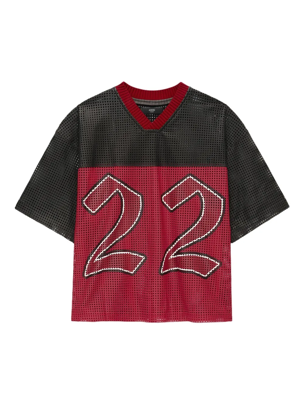 AMIRI Perforiertes T-Shirt mit 22-Grafik - Schwarz