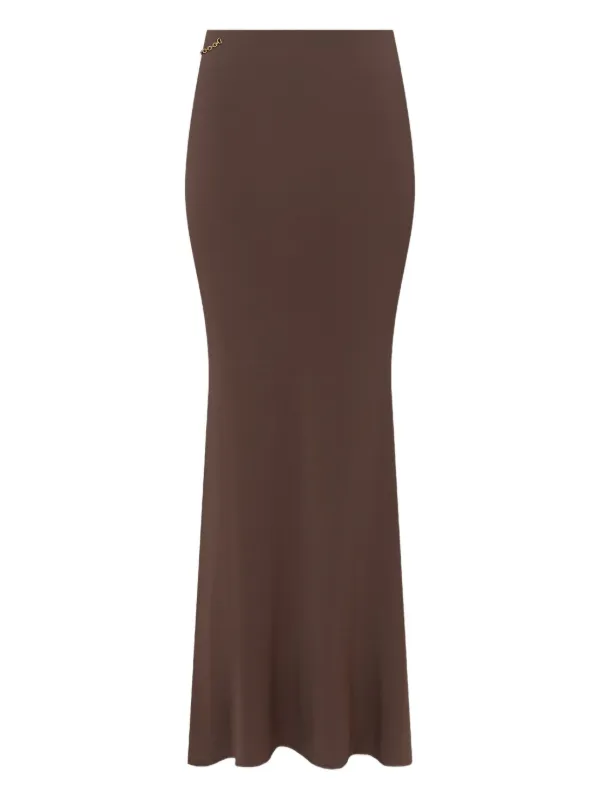 Amiri Chain Maxi Skirt in Brown