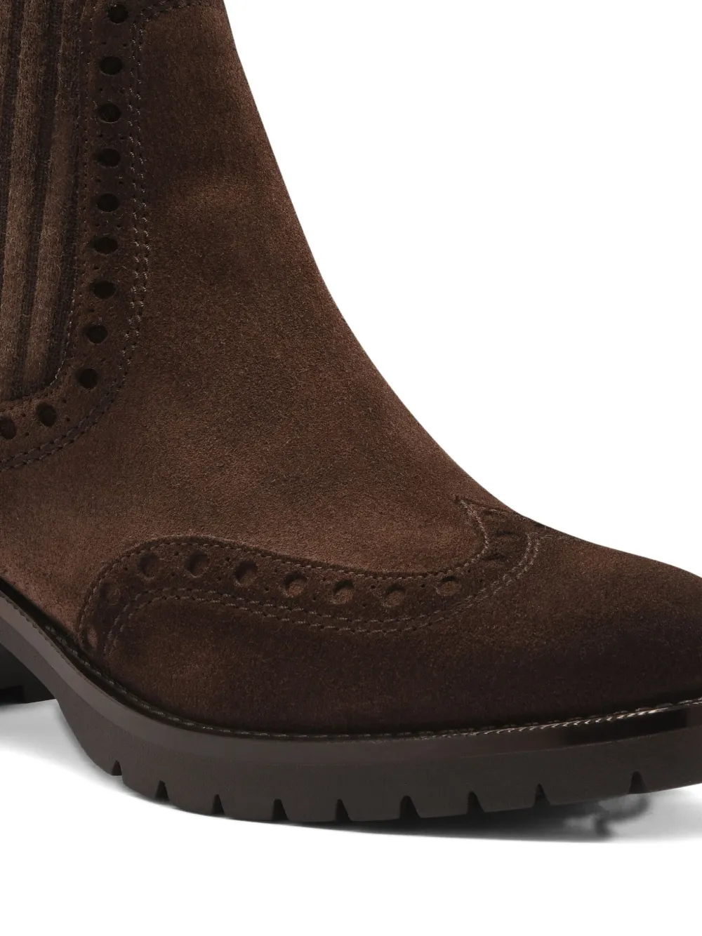 Santoni suede wingtip boots Bruin