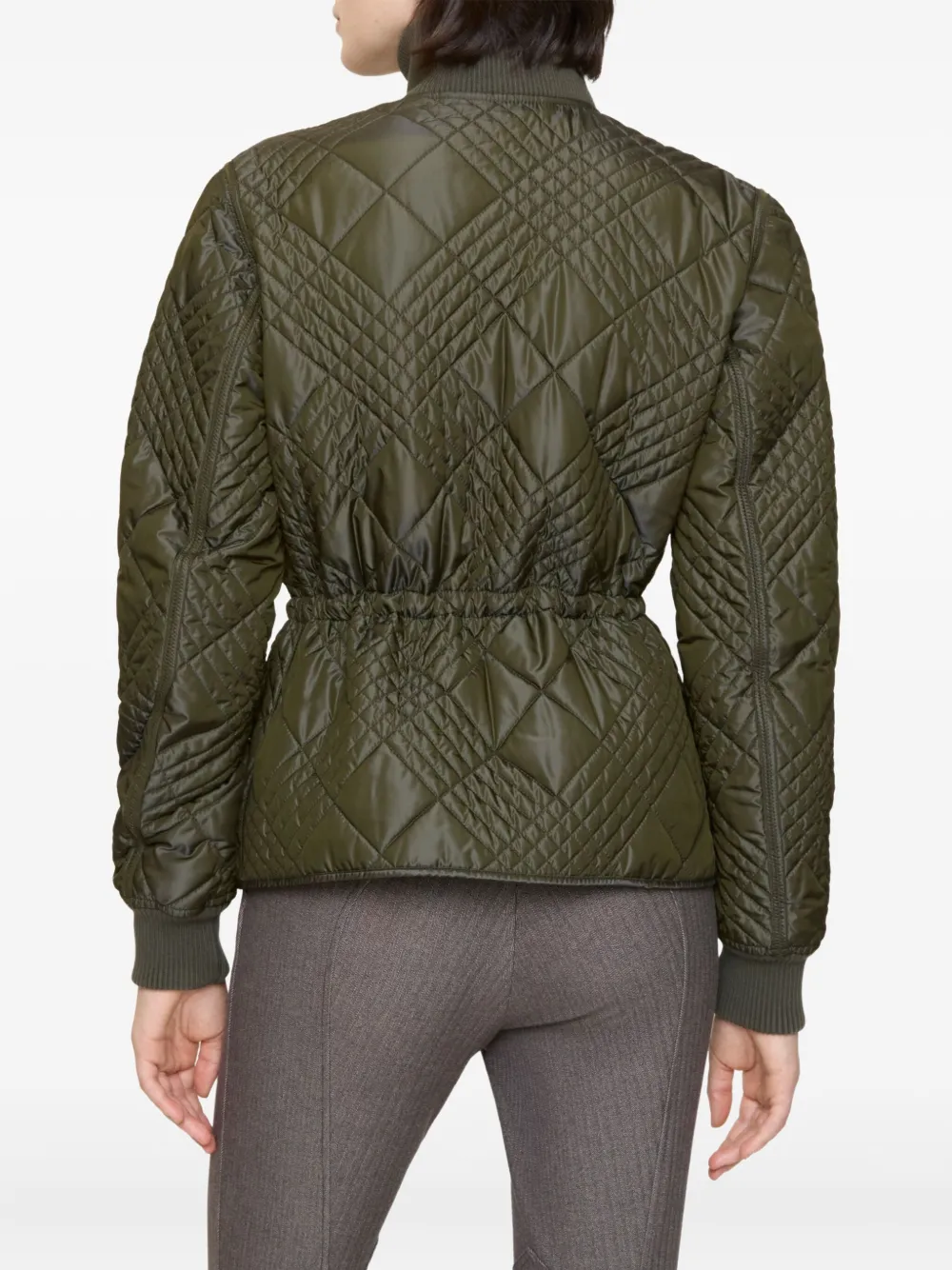 Burberry Jack met trekkoordtaille Groen