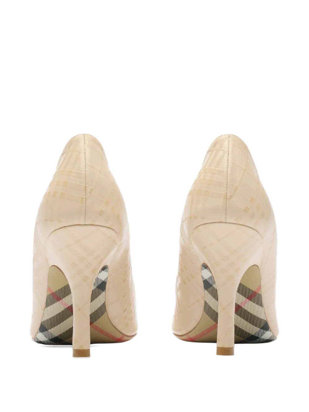 Burberry Gewatteerde geruite leren Dame pumps Beige