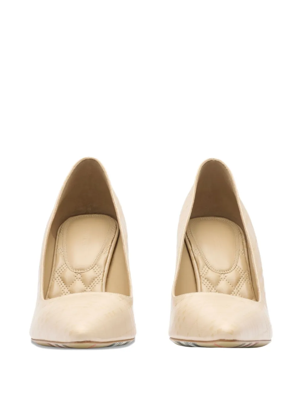 Burberry Gewatteerde geruite leren Dame pumps Beige