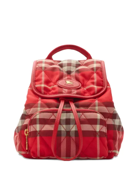 Burberry Horseshoe quilted check backpack mini bag
