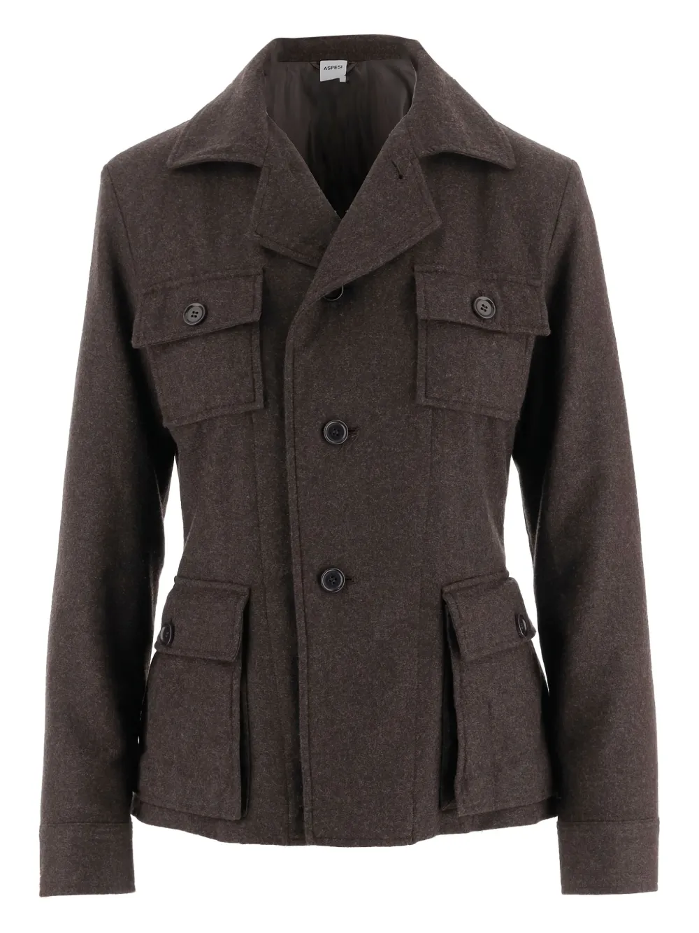 ASPESI buttoned flap-pocket jacket | Brown | Image 1