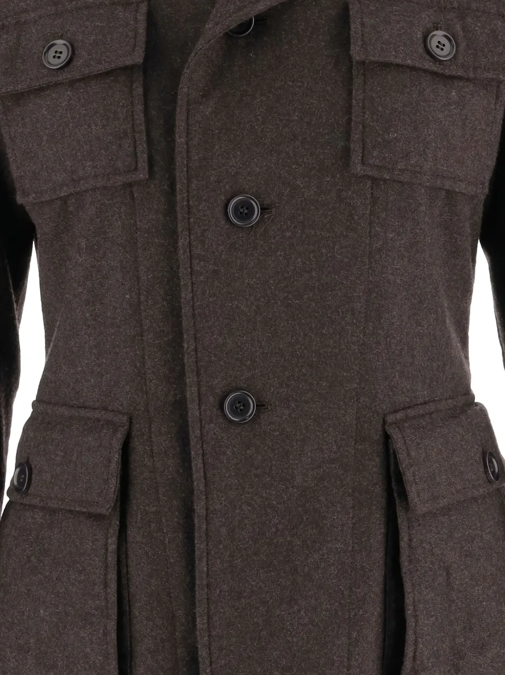 ASPESI Jack met klepzak en knopen Bruin