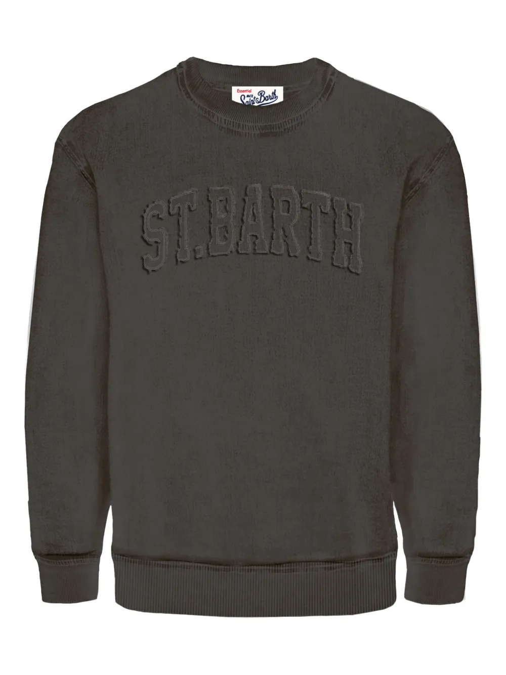 Mc2 Saint Barth Logo-embroidered Long-sleeved Sweatshirt In Brown
