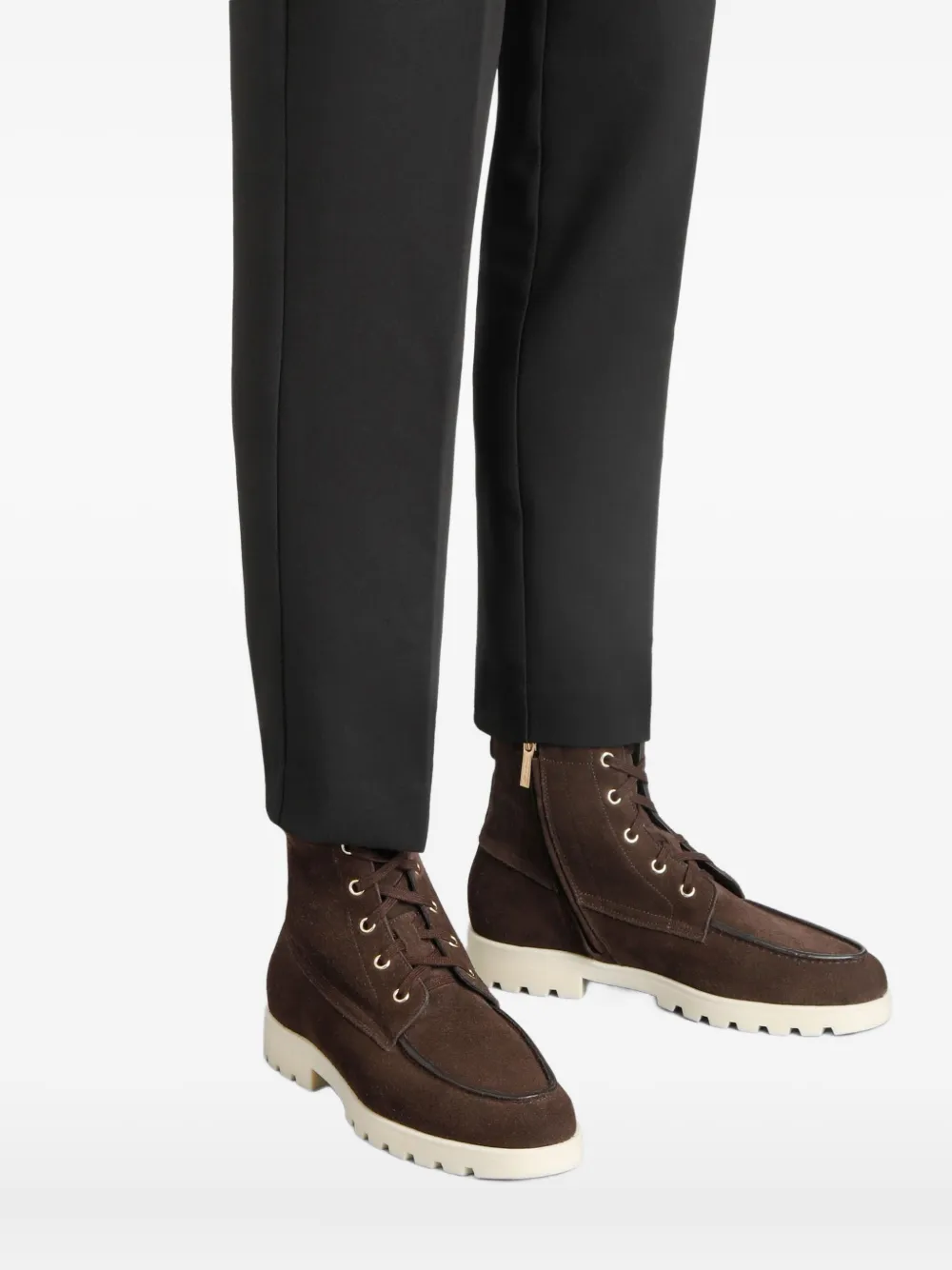 Santoni lace-up suede boots Bruin