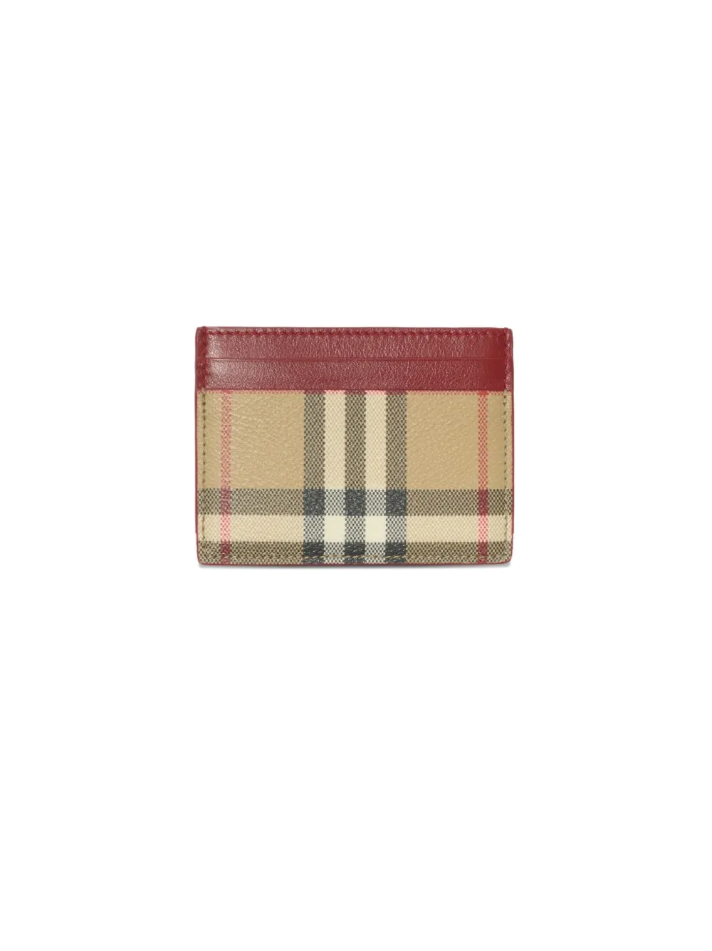 Burberry Check Card Holder In Brown