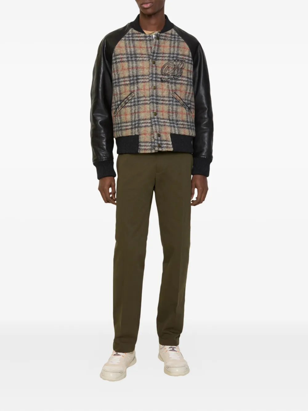 Burberry Twill broek met geborduurd logo - Groen