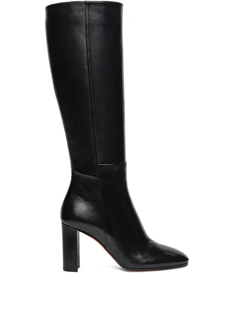 Santoni 85mm leather high-heel boots