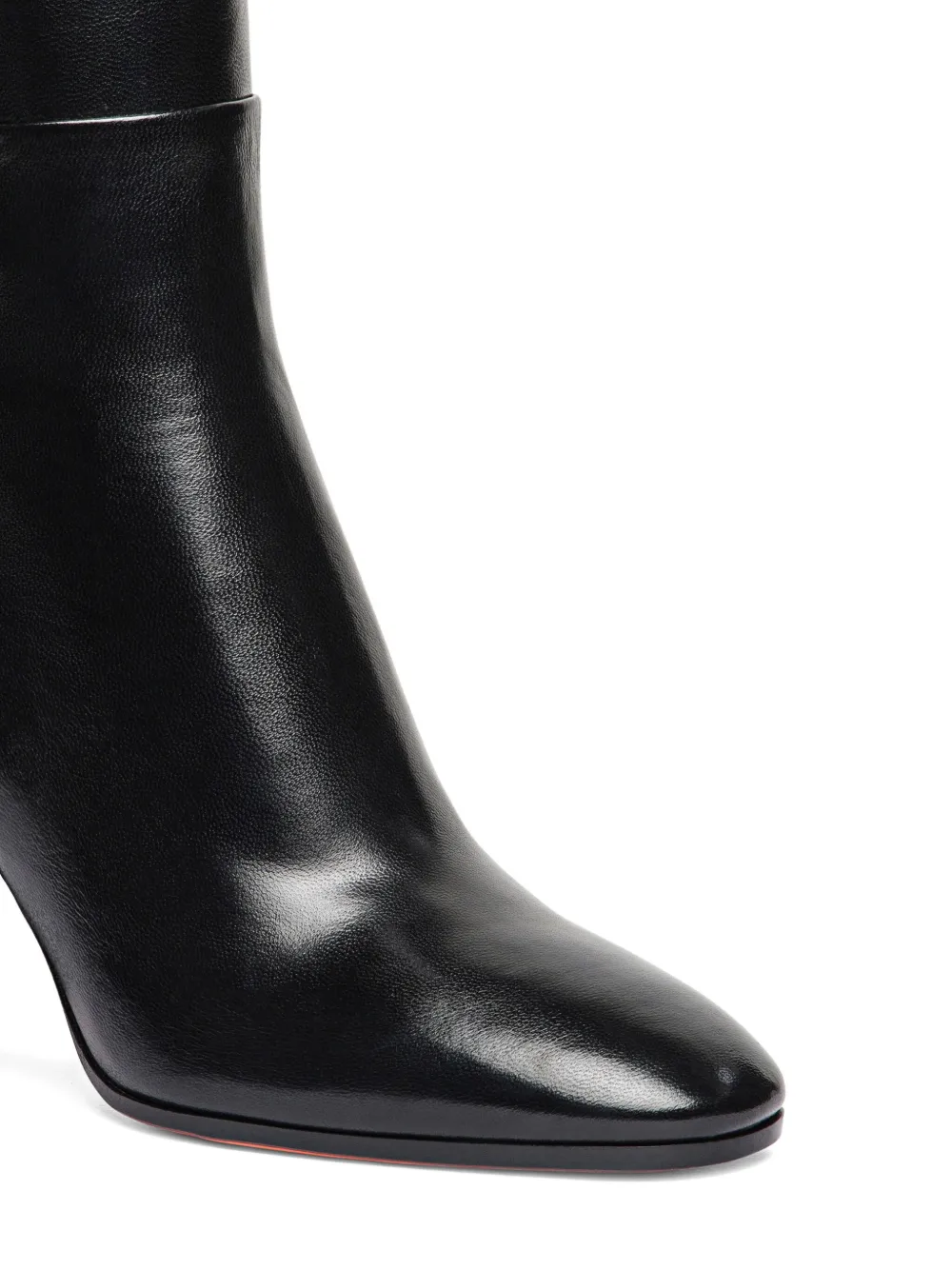 Santoni 85mm leather high-heel boots Zwart