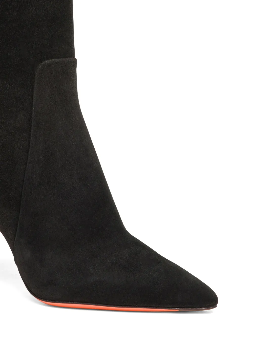 Santoni high-heel suede boots Zwart