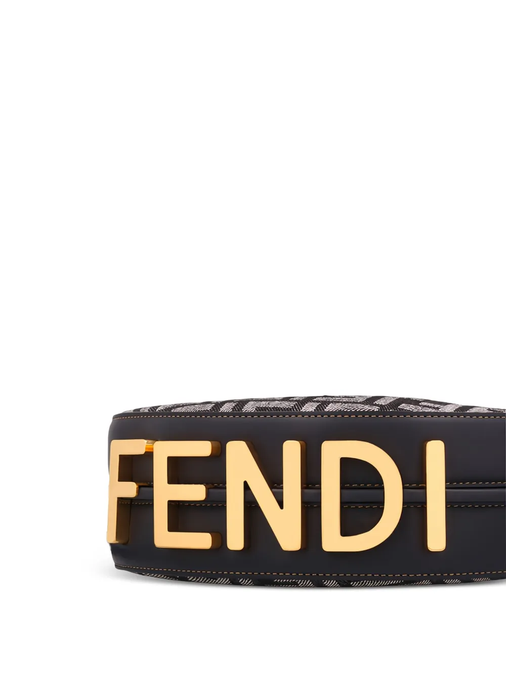 FENDI Kleine crossbodytas met FF-jacquard Blauw
