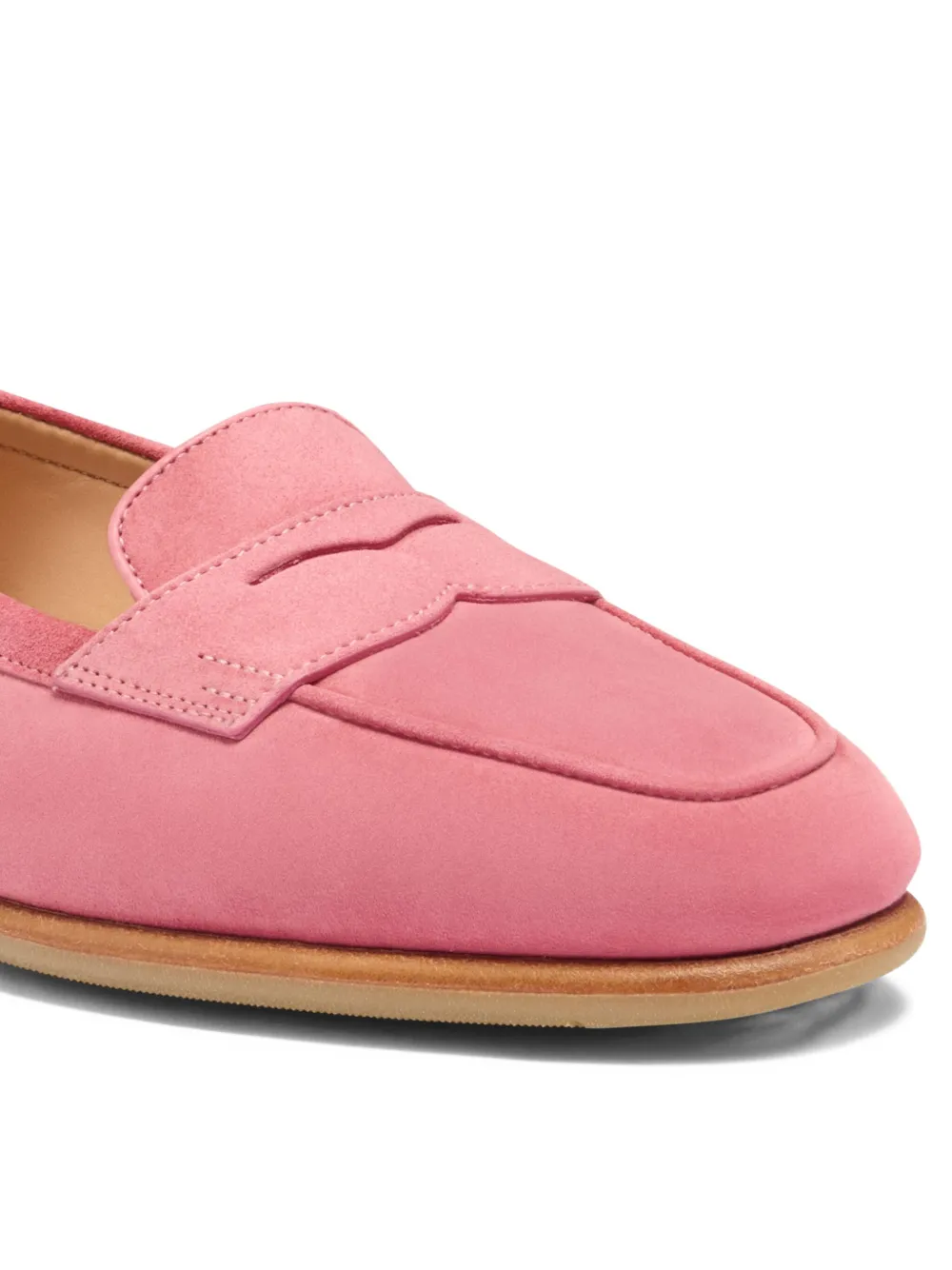 Santoni Suede Carla Loafers In Pink