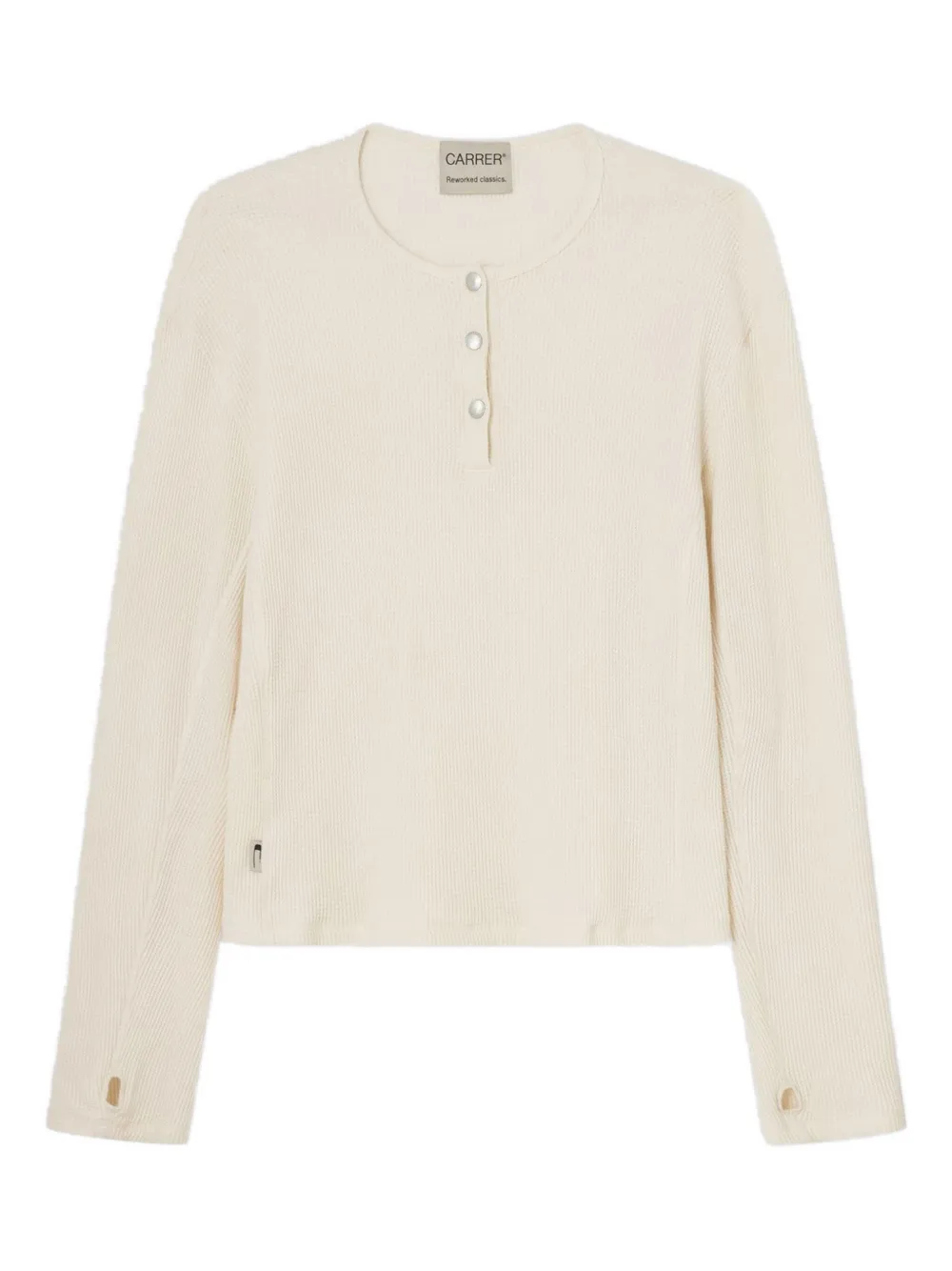 Carrera Henley Buttoned Sweater In Neutral