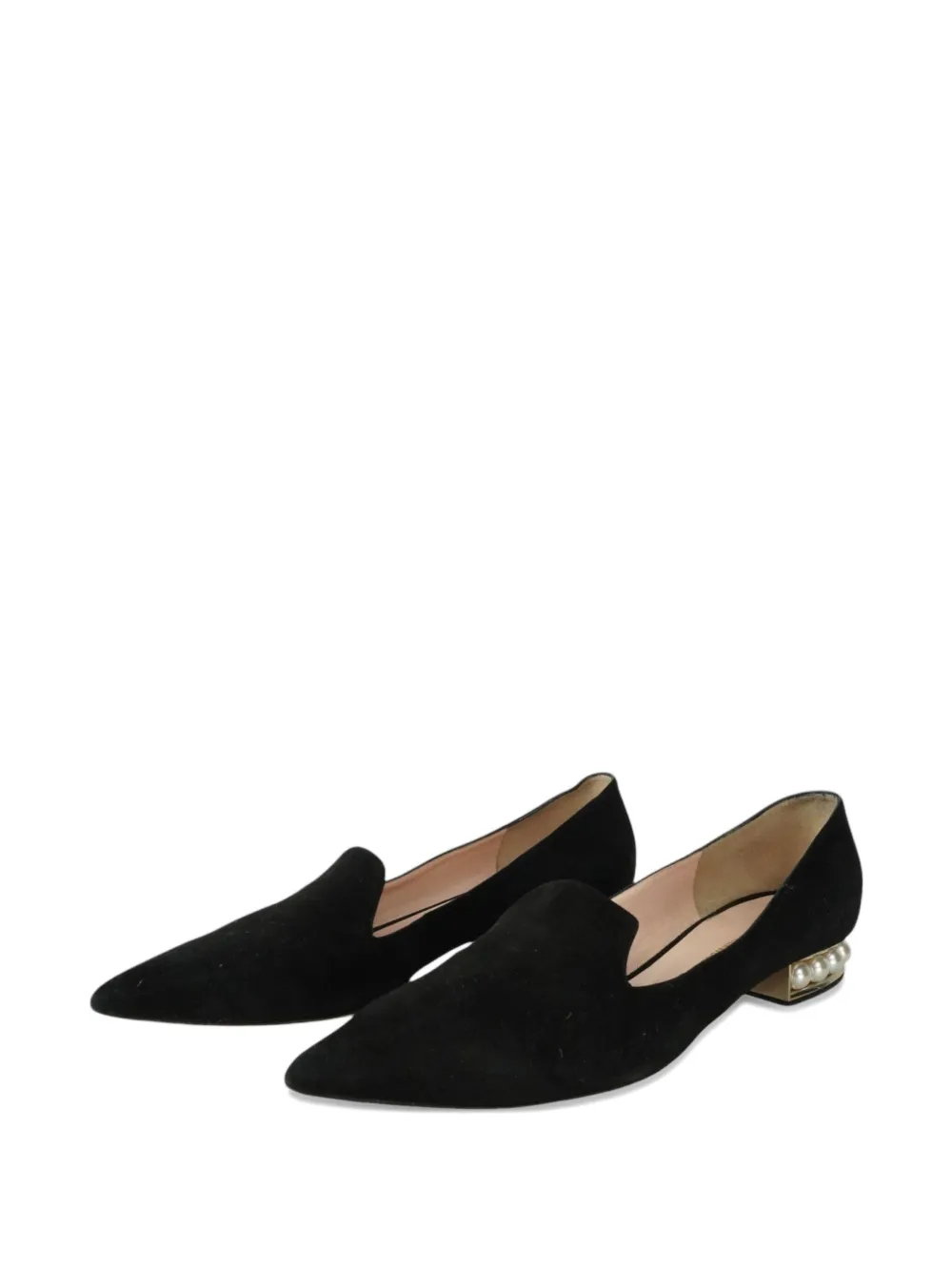Nicholas Kirkwood pointed-toe pearl pumps - Zwart