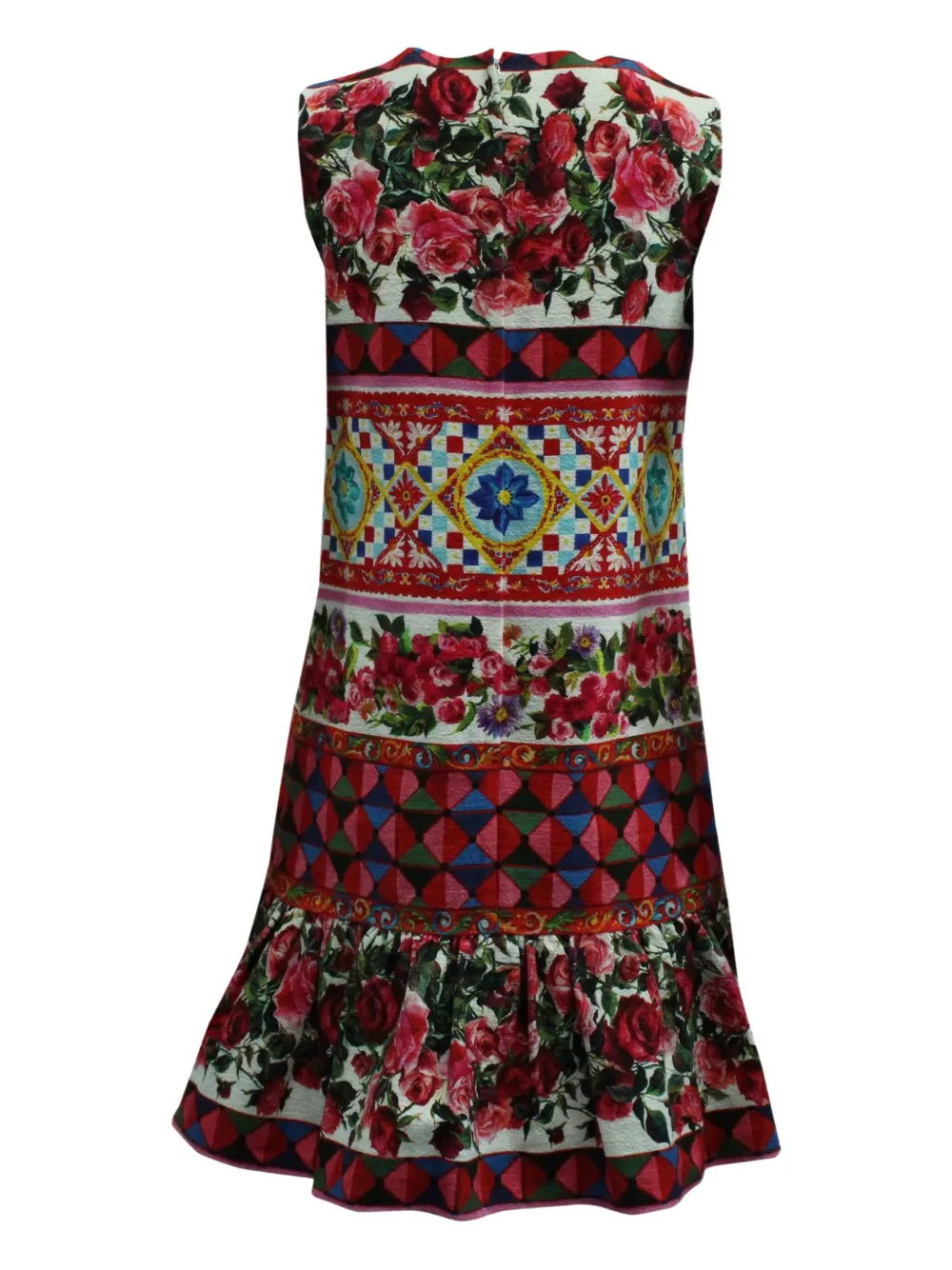 Dolce & Gabbana Pre-Owned ruffled printed dress - Rood