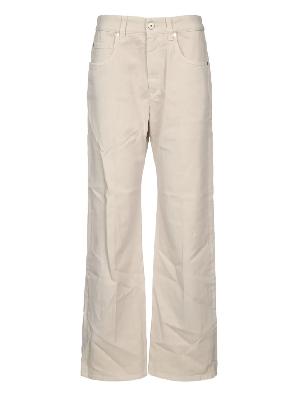 Brunello Cucinelli Belt Loop Casual Pants In Neutral
