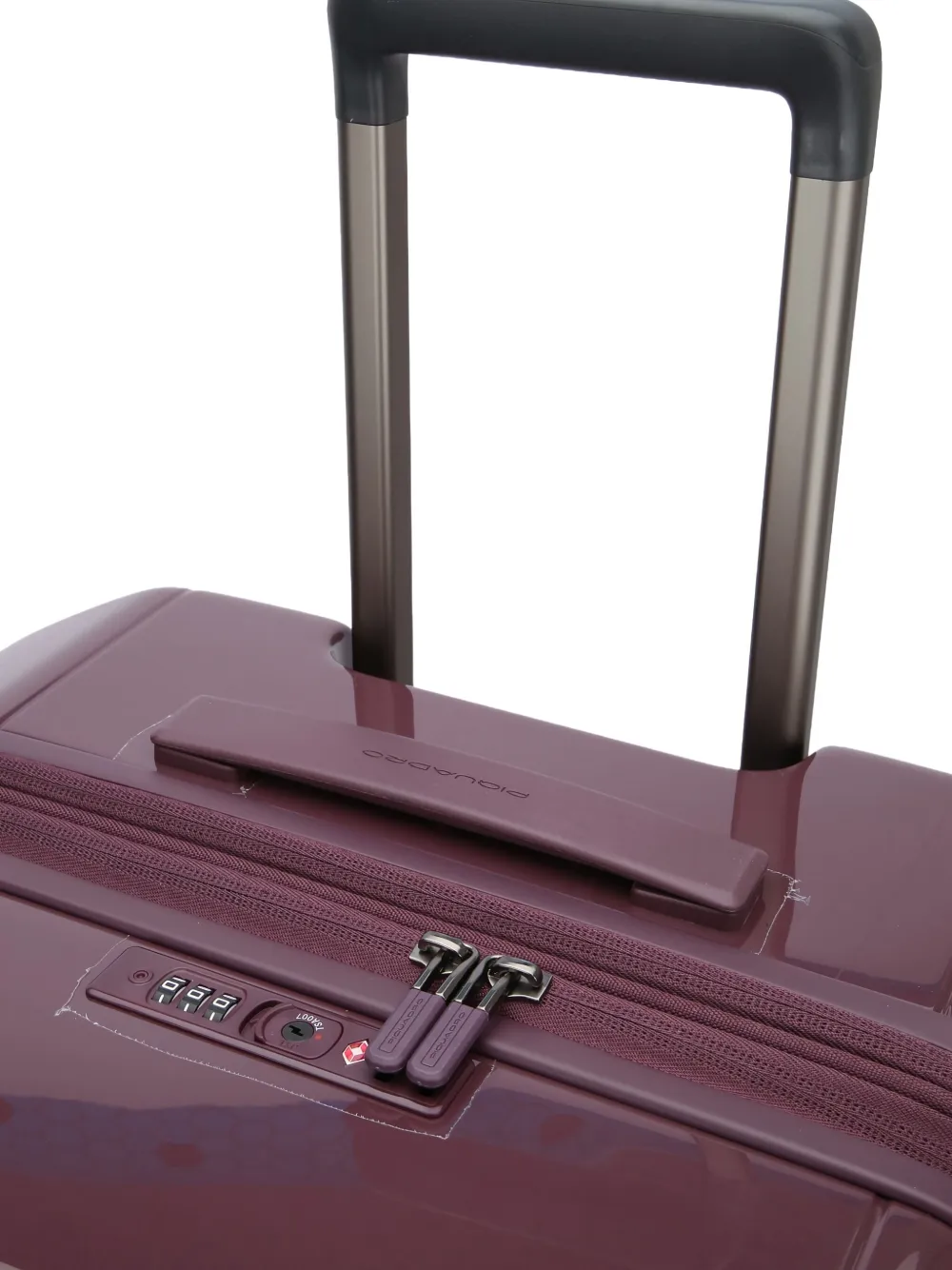 Piquadro Medium 4-wheel Suitcase In Burgundy