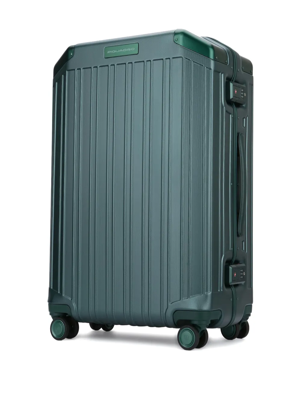 Piquadro Medium 4-wheel Suitcase In Green