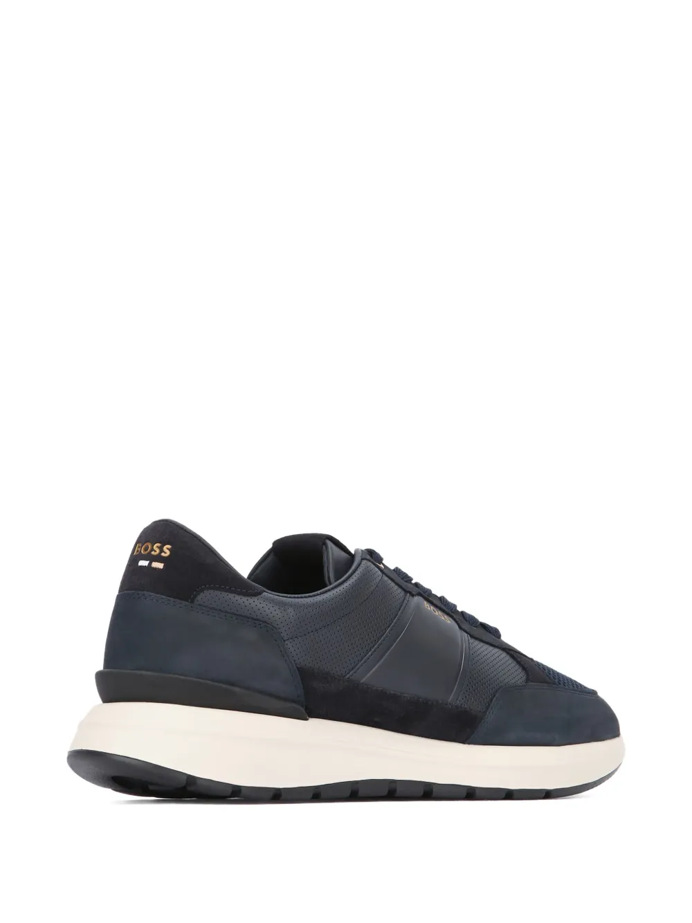 Hugo Boss Sneakers With Contrast Sole And Mesh Panels In Multi